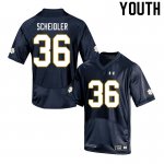 Notre Dame Fighting Irish Youth Eddie Scheidler #36 Navy Under Armour Authentic Stitched College NCAA Football Jersey LSC5199VA